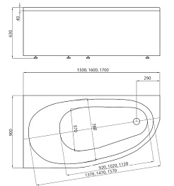 Aquatek Акриловая ванна Дива 150x90 L – фотография-5